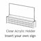 Azar Displays Clear Acrylic Header Sign Holder- Insert Your Own Graphic 16" x 6" 700040 - alternate 2